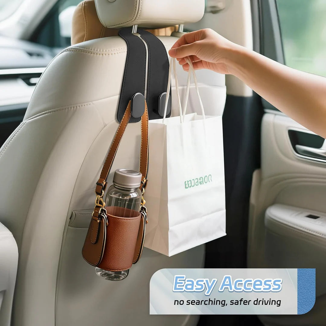 Car Seat Headrest Hook PU Leather Pack of 2